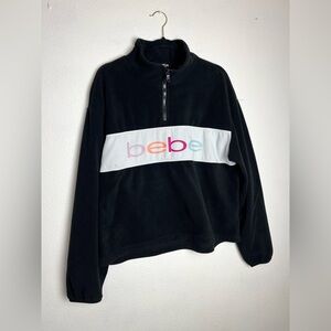 Bebe Quarter Zip Fleece Pullover